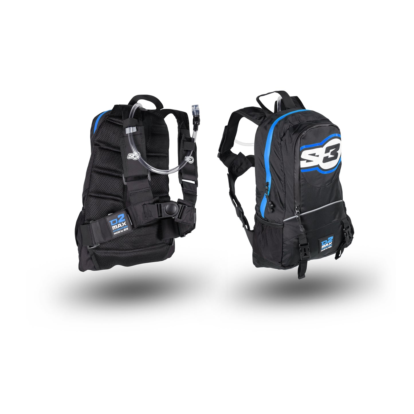 S3 - O2 Max Hydration Bag 15L, 3L Capacity Red & Blue