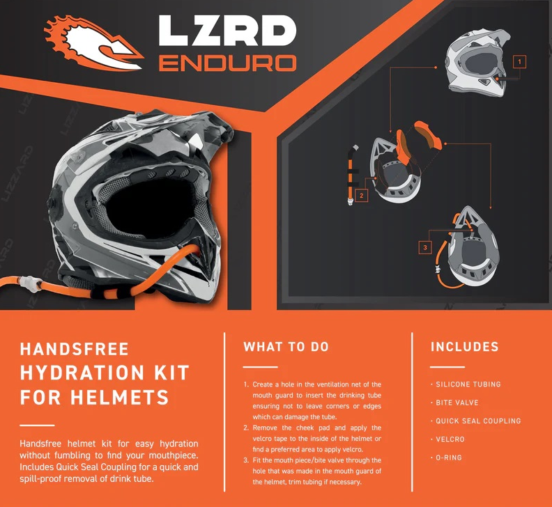 Lizzard - Handsfree Hydration Tube Kit for Helmets
