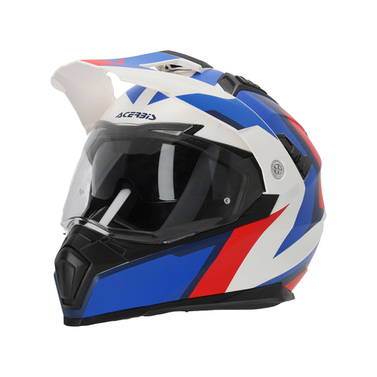Acerbis - Flip FS-606 Dual Road Helmet - White/Blue/Red - (ECE 22.06 Safety Approved)