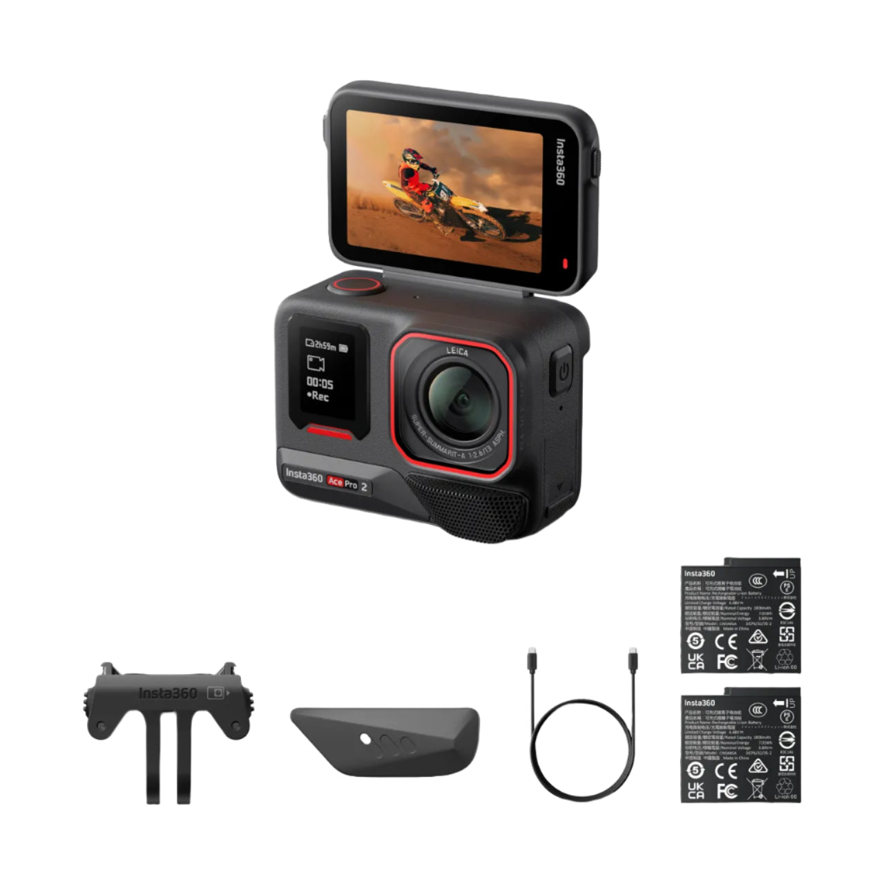 Insta360 - Ace Pro 2 Action Camera - Dual Battery Bundle