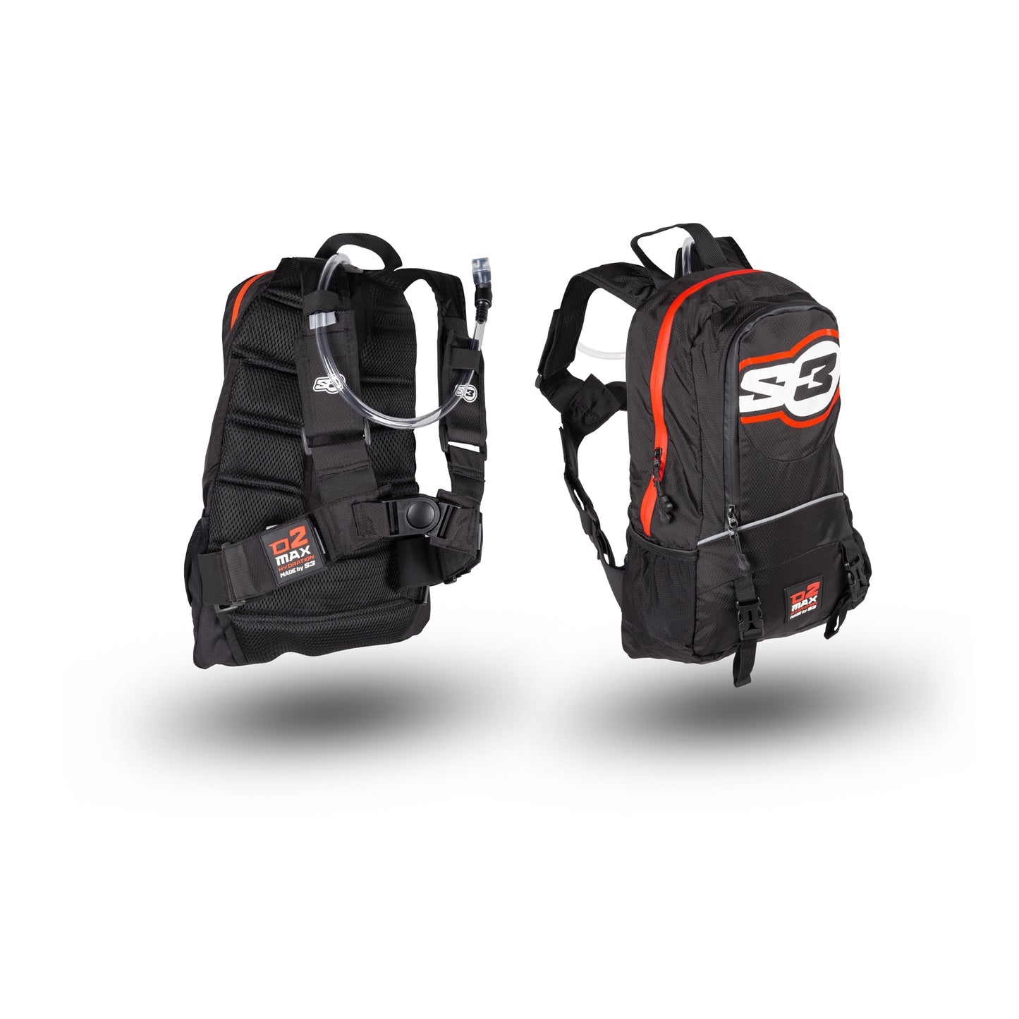 S3 - O2 Max Hydration Bag 15L, 3L Capacity Red & Blue