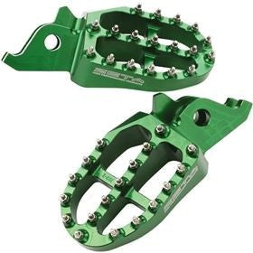 Zeta - Green Aluminium Footpegs Kasawaki KX250F / 450F