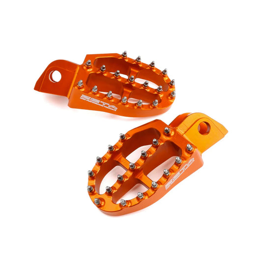 Zeta - Orange Aluminium Footpegs KTM (2016 and Below)