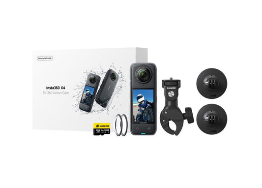Insta360 - X4 8K 360 Action Camera - Motorcycle Bundle
